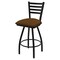 Holland Bar Stool Co 25" Swivel Counter Stool, Black Wrinkle, Canter Thatch Seat X410 - alternate 1